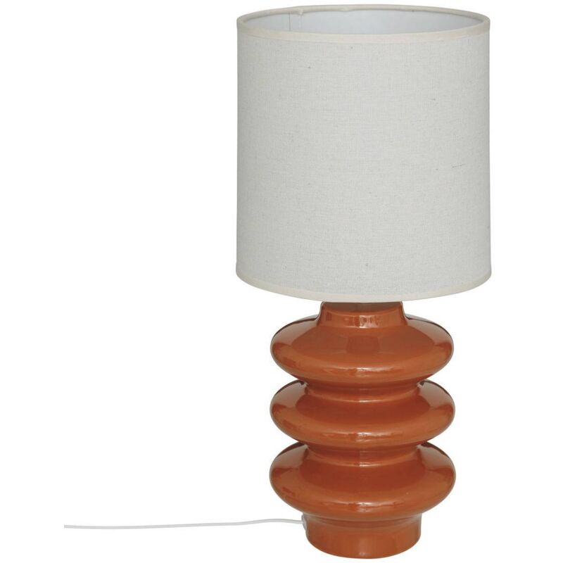 Atmosphera - Lampe à poser champignon secteur Vinus terracotta H45,5cm créateur d'intérieur