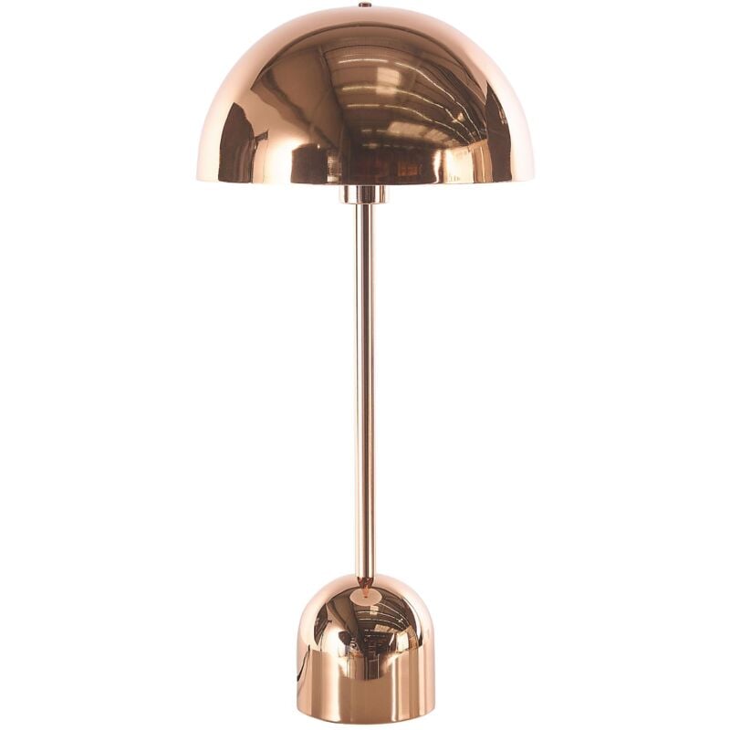 Beliani - Lampe à Poser Lampe de Chevet Design en Métal Cuivré E27 Max 60 w Éclairage Parfait pour Chambre ou Salon Moderne et Industriel