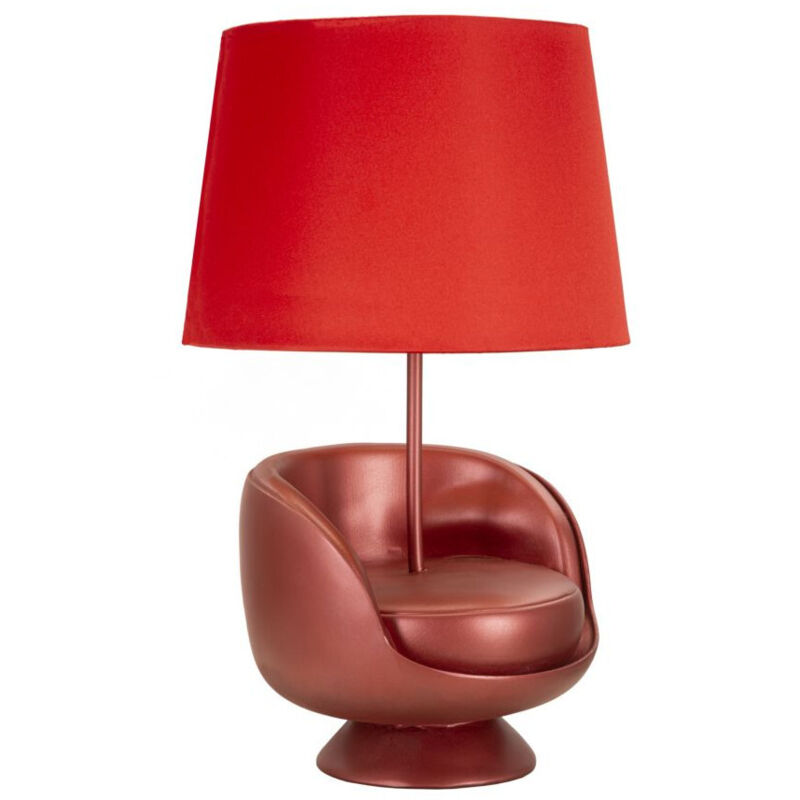 Lampe à Poser Déco "Midcentury" 43cm Rouge Lampe à Poser Déco "Midcentury" 43cm Rouge