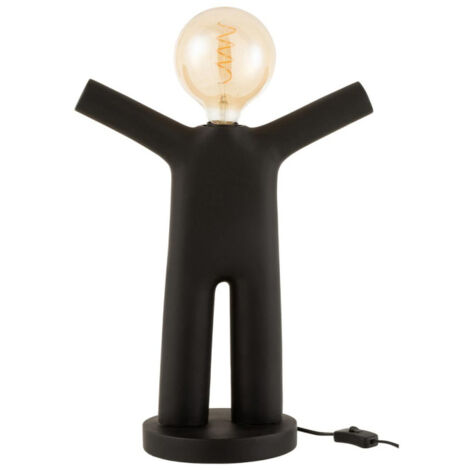 Lampe à Poser Déco "P'tit Maurice" 44cm Noir