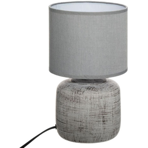 Lampe à Poser Déco "Salta" 26cm Gris