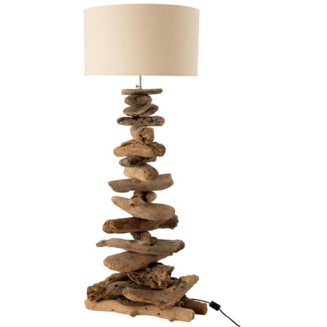 Lampe à Poser Design "Bois Flotté" 90cm Naturel