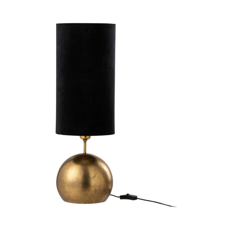 Lampe à Poser Design Boule 'Jonhie' 58cm Or & Noir
