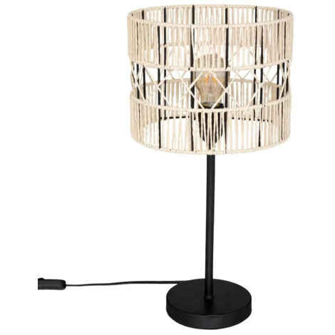 Lampe à Poser Design "Cosy" 47cm Noir & Beige