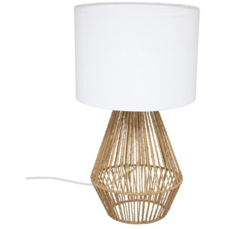 Lampe à Poser Design "Lila" 40cm Beige & Blanc