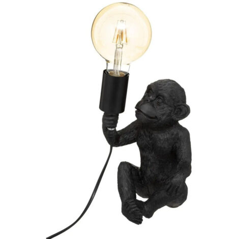 Lampe à Poser Design "Singe" 24cm Noir