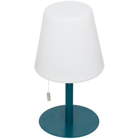 Lampe à Poser d'Extérieur "Zack" 30cm Bleu Canard