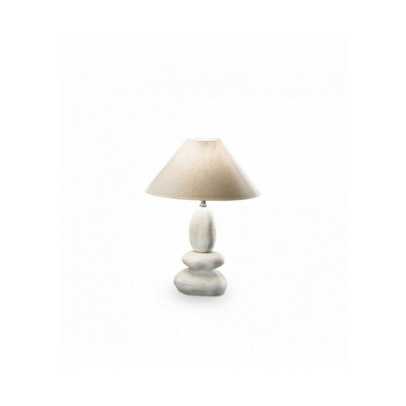 Lampe de table Pierre DOLOMITI 1 ampoule en tissu - Beige