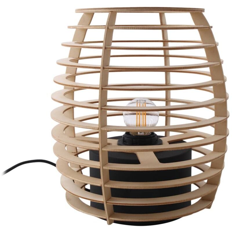 Lindby - Lampe à poser 'Ediz' en bois pour couloir