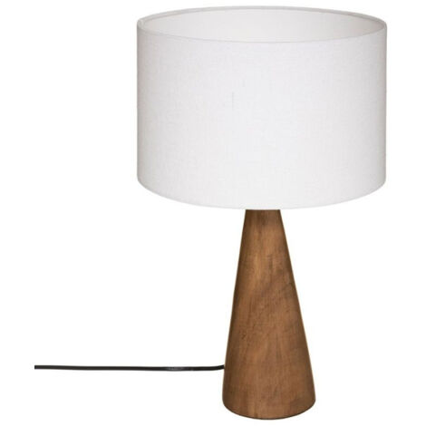 Lampe à Poser en Bois "Aina" 46cm Blanc