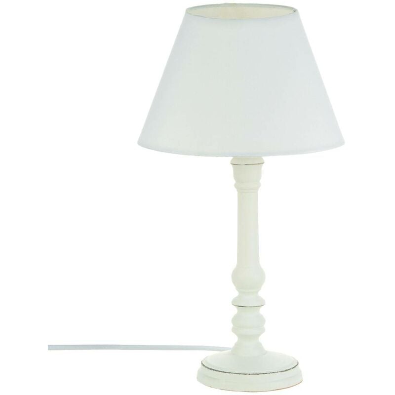 Atmosphera - Lampe Leo blanc H36cm créateur d'intérieur