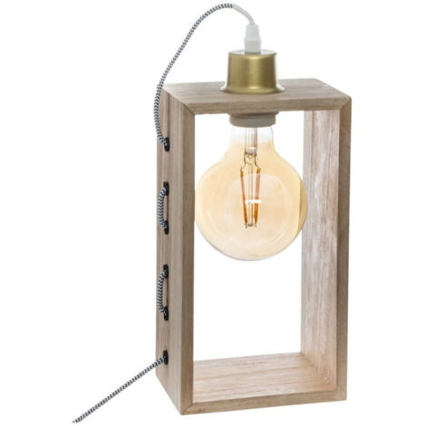 Lampe à Poser en Bois "Iwata" 28cm Naturel