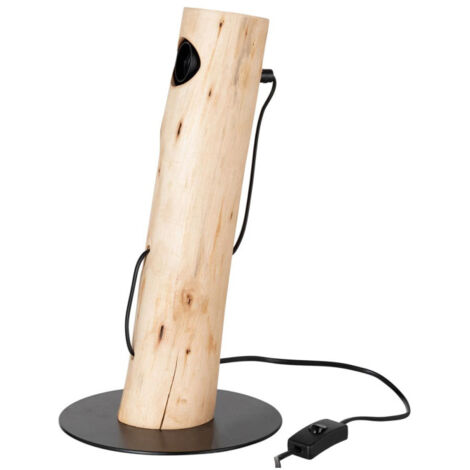 Lampe à Poser en Bois "Silas" 36cm Naturel