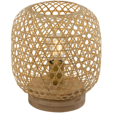 Lampe à poser en cannage style bohème MIRENA