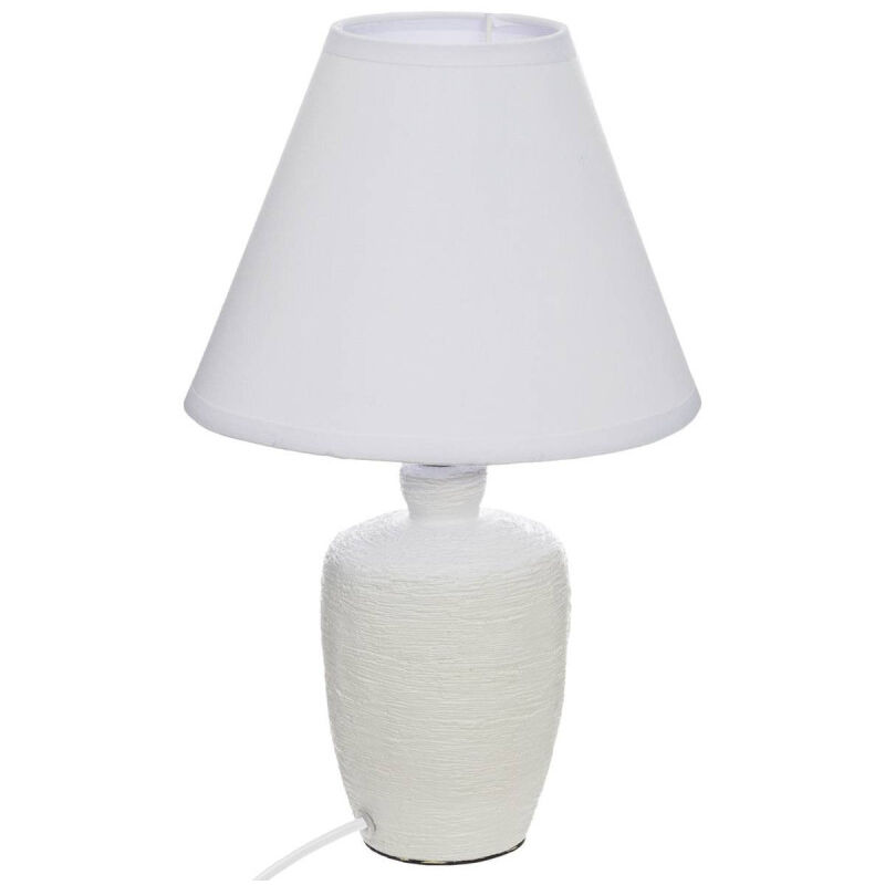 Atmosphera - Lampe à poser en céramique 'Balvy' - Blanc - d 20 x h 32 cm - Livraison gratuite