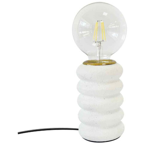 Lampe à poser en céramique blanche