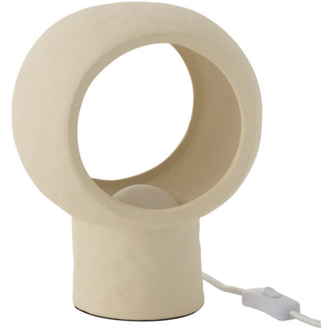 Lampe à Poser en Céramique "Cercle" 27cm Beige
