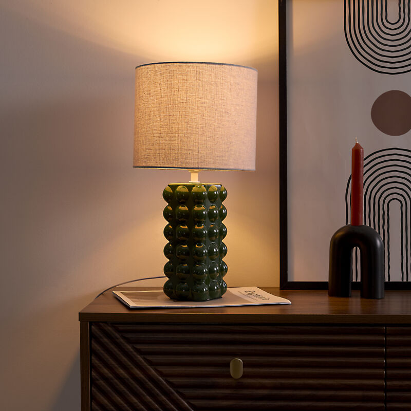 Lampe Ceramique Vert Foret Lampe Ceramique Vert Foret