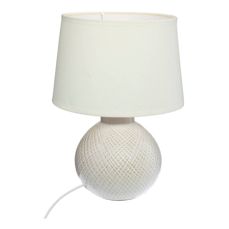 Atmosphera - Lampe à poser en céramique 'Joas' - Blanc- d 19 x h 29 cm - Livraison gratuite