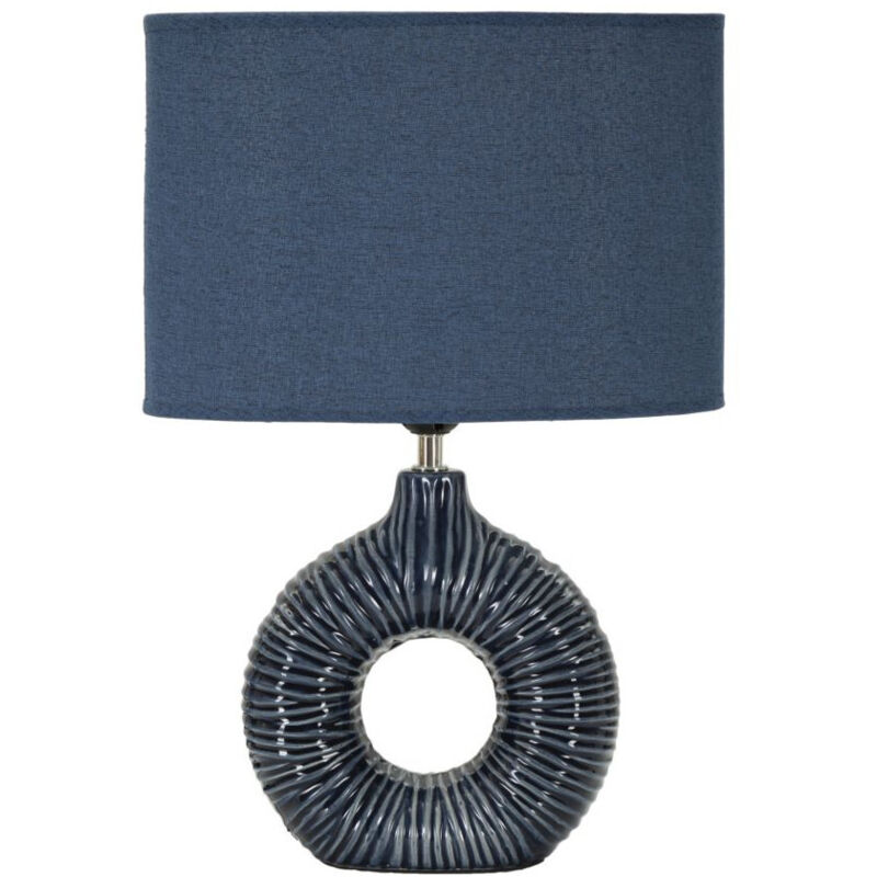 Lampe à Poser en Céramique "Seta" 43cm Bleu Lampe à Poser en Céramique "Seta" 43cm Bleu