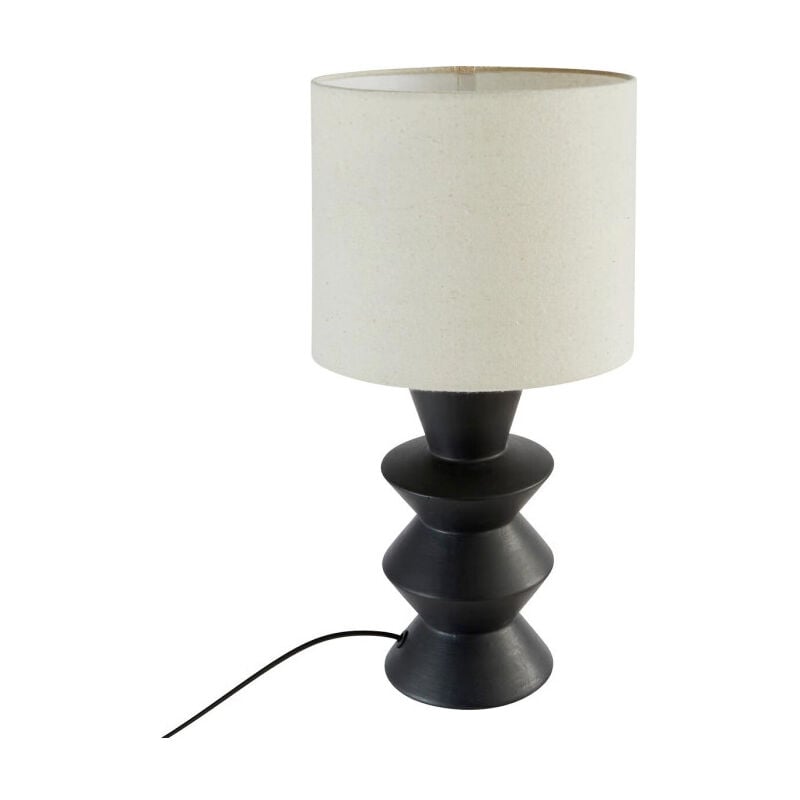 Atmosphera - Lampe à Poser en Céramique 'Yulia' 40cm Noir