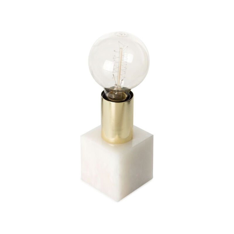 Lampe à Poser en Marbre 'Mr Lightning' 13cm Blanc