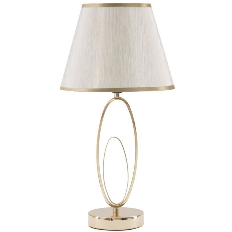 Lampe à Poser en Métal "Flush" 47cm Crème & Or