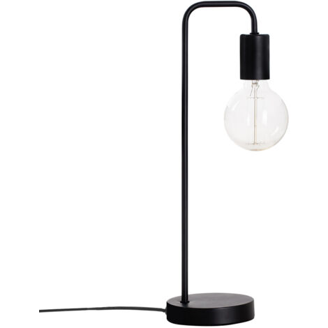 Lampe droit Metal et ciment - Keli - Doré - H 45 cm