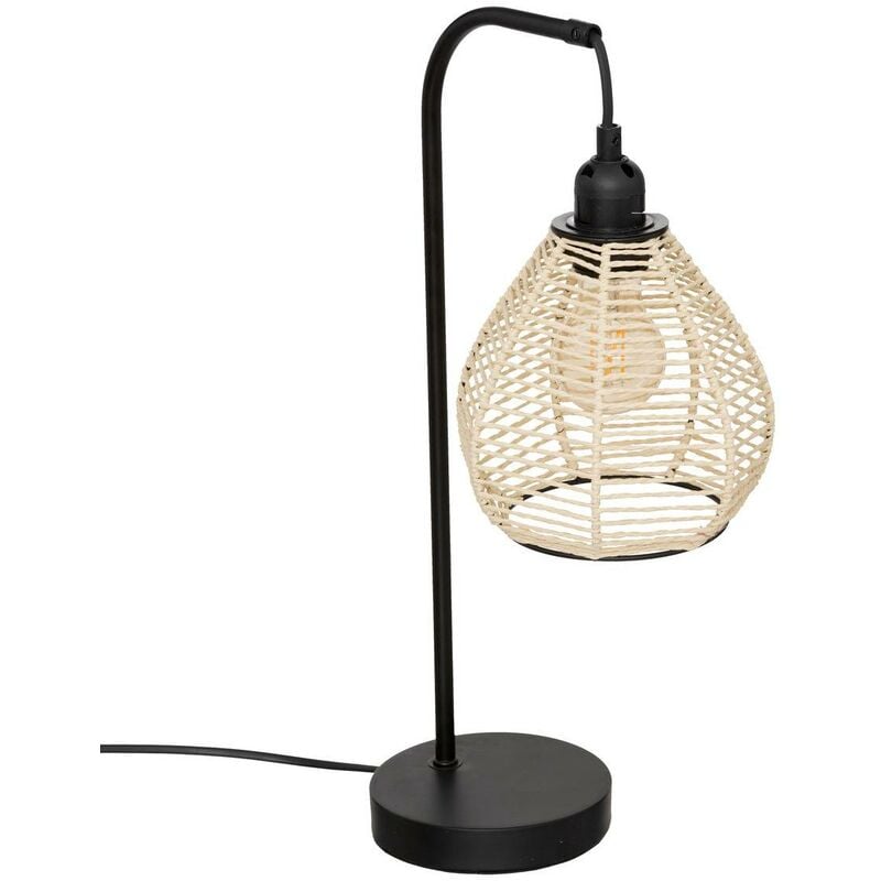 Atmosphera - Lampe Delia en métal H47,5cm noir créateur d'intérieur