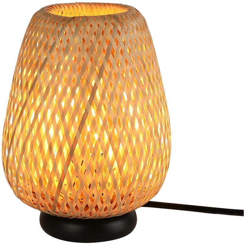 Barcelona Led - Lampe à poser en osier 'carl' - E27 boho chic
