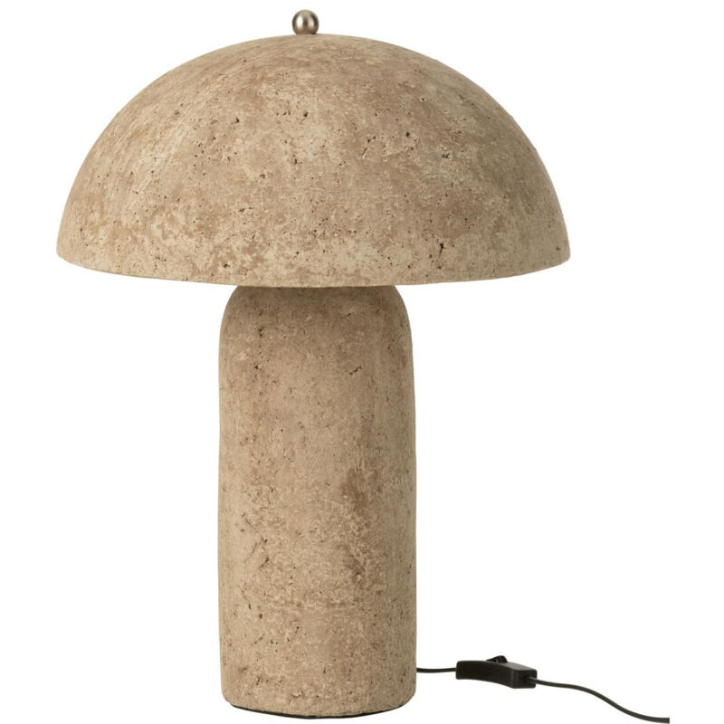 Lampe à Poser en Papier Mâché "Champignon" 50cm Beige Lampe à Poser en Papier Mâché "Champignon" 50cm Beige