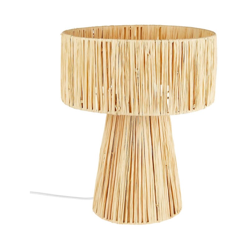 Lampe à Poser en Raphia "Orane" 34cm Naturel