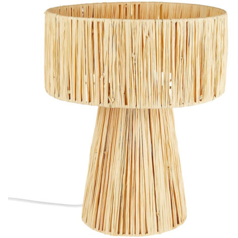 Lampe à Poser en Raphia "Orane" 34cm Naturel