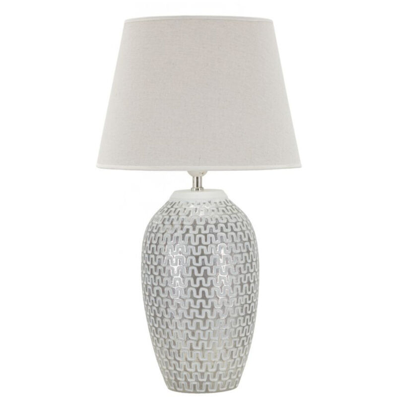Lampe à Poser en Résine "Wave" 65cm Blanc Lampe à Poser en Résine "Wave" 65cm Blanc