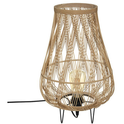 Lampe à poser en rotin H44 Daria Atmosphera