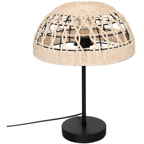 Lampe à Poser en Rotin "Rory" 41cm Beige