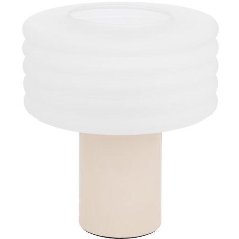 Lampe à Poser en Verre "Asti" 36cm Beige