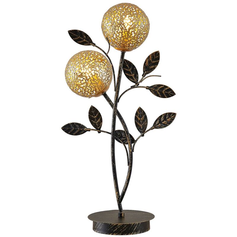 Lucande - Lampe à poser 'Evory' en métal pour salon & salle à manger