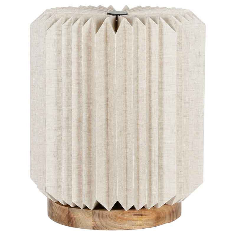 Cote Table - Lampe à poser Fontelo manguier papier lin crème 39x45cm