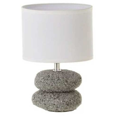 Lampe à Poser Galets Abat-jour Blanc