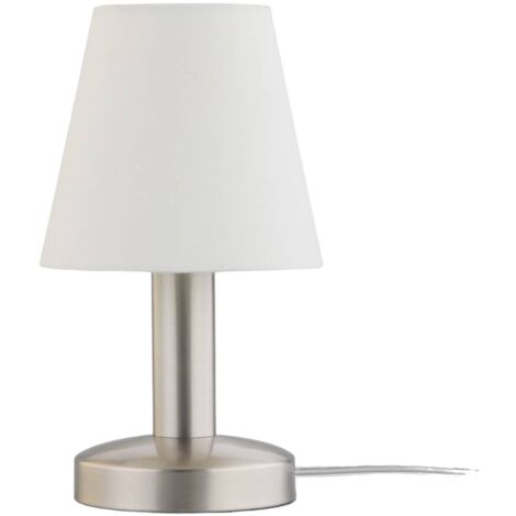 Lampe à poser 'Hanno' en textile pour chambre à coucher
