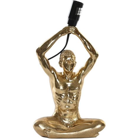 Lampe à poser homme doré 25 cm