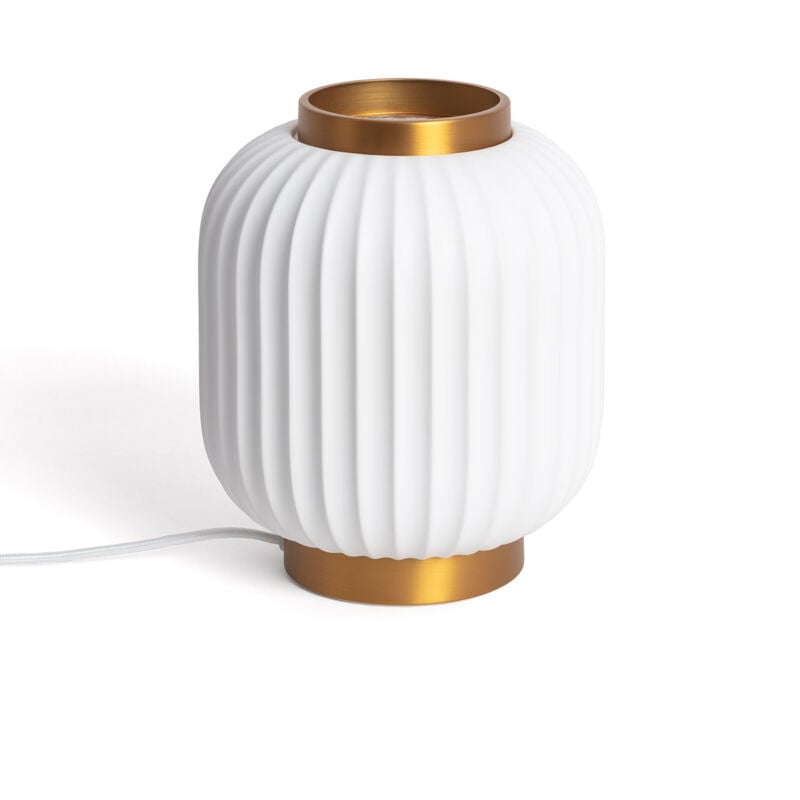 Ledkia - Lampe à Poser Porcelaine Irazu Jeko Blanc