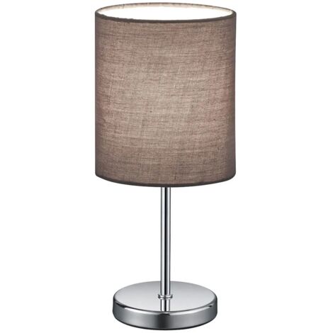 Lampe à Poser Jerry Chrome Abat-Jour Gris Ø13 cm Trio Lighting