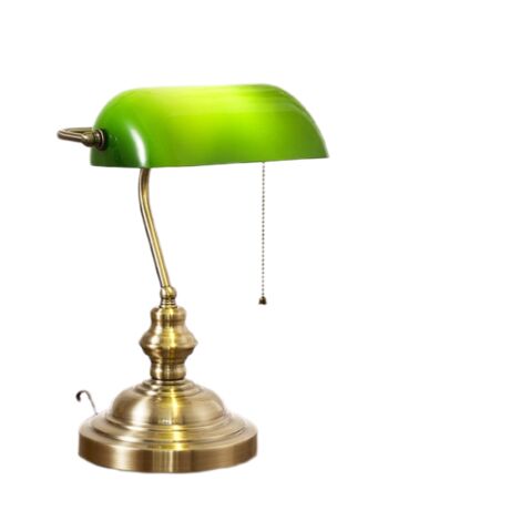 Lampe à poser lampe de bureau de banque lampe de bureau vintage lampe de bureau en verre vert tilleul modèles standard européen