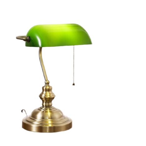 Lampe à poser lampe de bureau de banque lampe de bureau vintage Qinggui modèles en verre blanc norme européenne