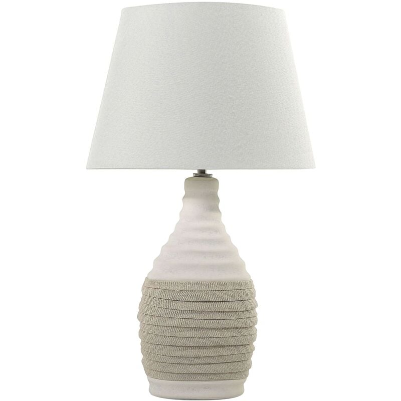 Beliani - Lampe à Poser E27 Max 60W en Porcelaine Beige Base en Bouteille Design Chic TOrmes