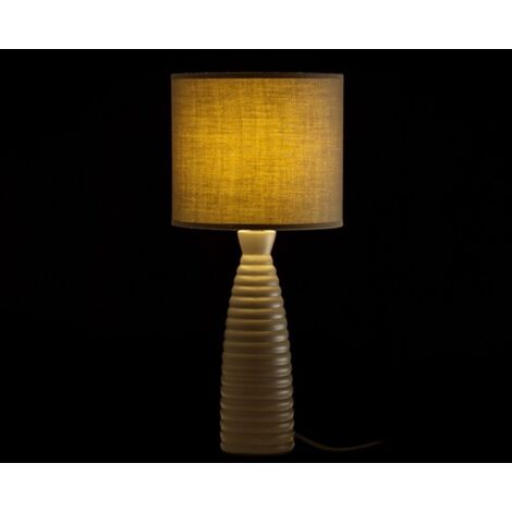Lampe à poser LAURA gris beige 230V E27 28W