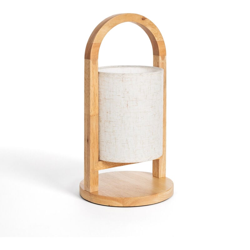 Ledkia - Lampe à Poser led 1W Bois Portable avec Batterie usb Rechargeable Fragosa Naturel