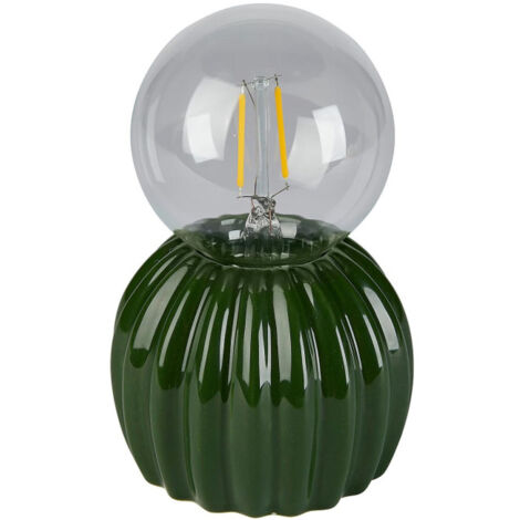 Lampe à Poser LED en Céramique "Cactos" 15cm Vert